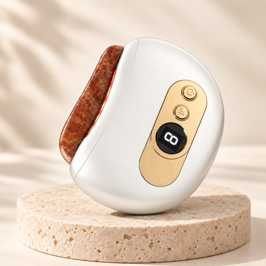 Smart Gua Sha in Red Alunite White