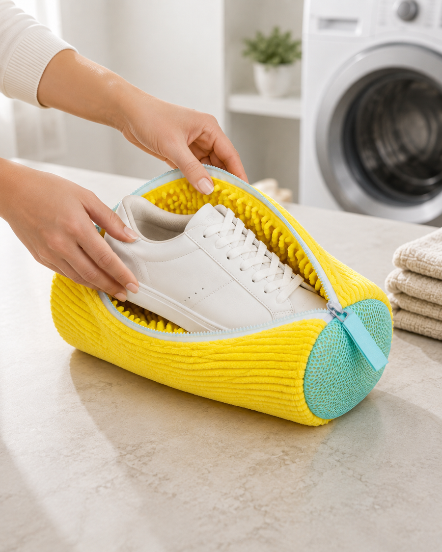 Reusable Shoe Washing Laundry Bag - Machine-Safe Sneaker Wash Bag (Pack of 2)